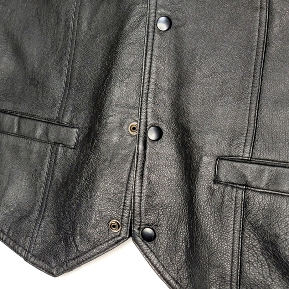 LEATHER US Air Force Motorcycle Vest Size XL #391 - Picture 7 of 9